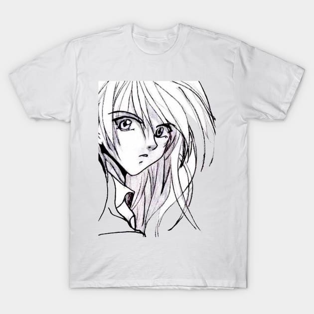 Anime face T-Shirt by AlinaPrudence